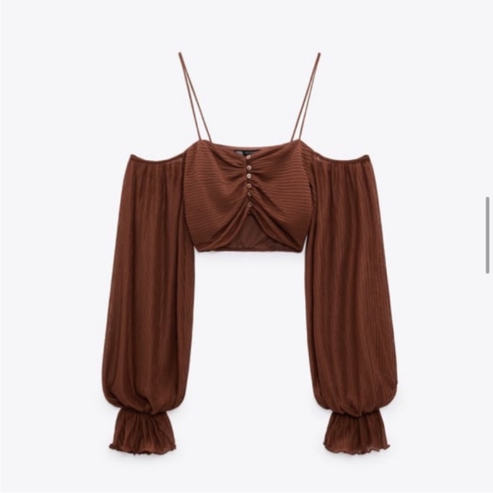 Zara crop top off shoulder